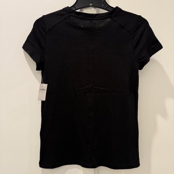 SOLD // NWT Banana Republic XS Cozy Slub Tshirt Black Crewneck Short Sleeve Top - Picture 14 of 14